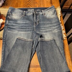 Maurices Faded Blue Stretch Denim-Look Jeggings